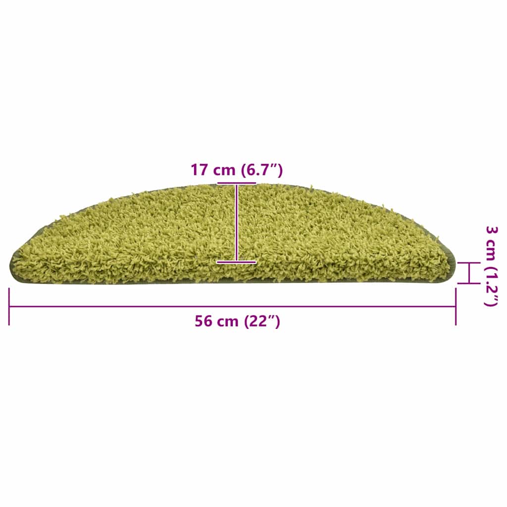 Stufenmatten 15 Stk. 56x17x3 cm Grau Halbrund