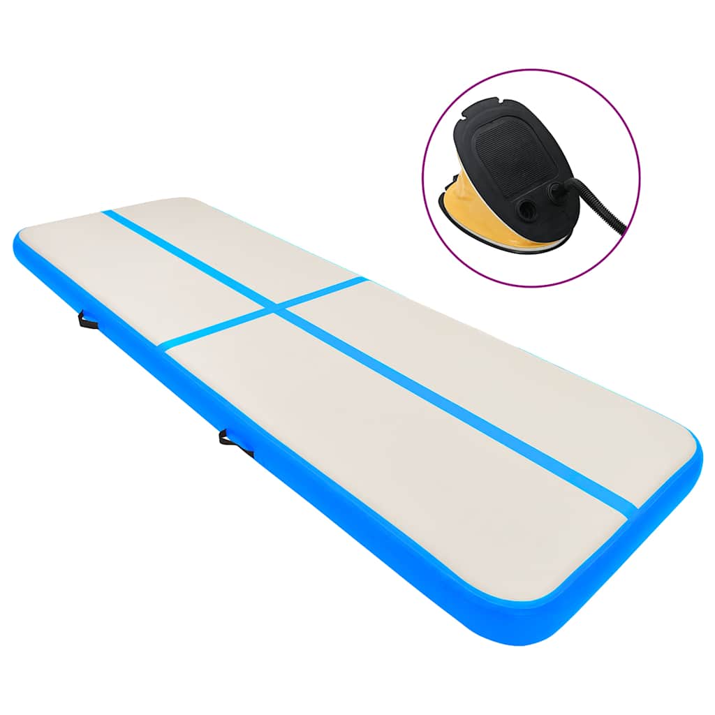Aufblasbare Gymnastikmatte mit Pumpe 300×100×10 cm PVC Rosa