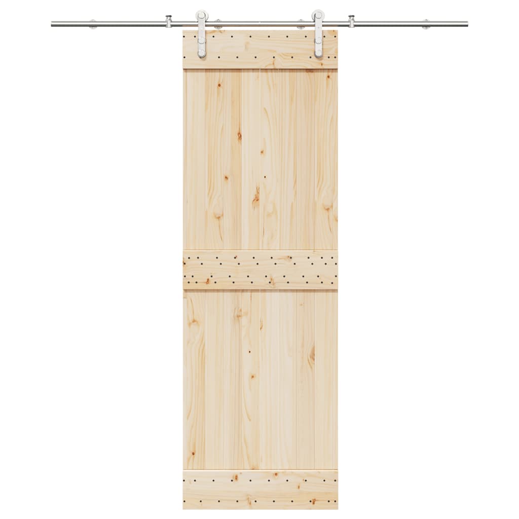 Schiebetür-Beschlagsatz 183 cm Edelstahl Silbern