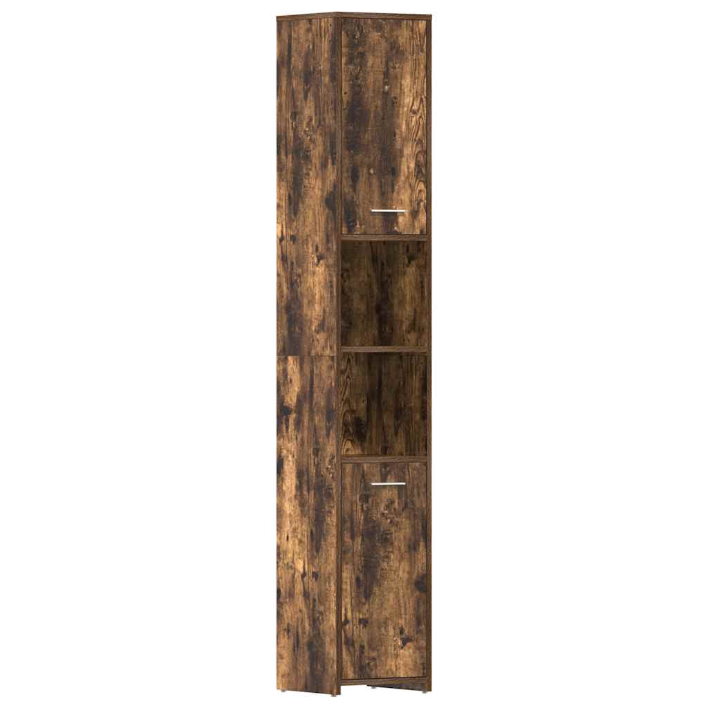 Badezimmerschrank Weiß 30x30x183,5 cm Holzwerkstoff