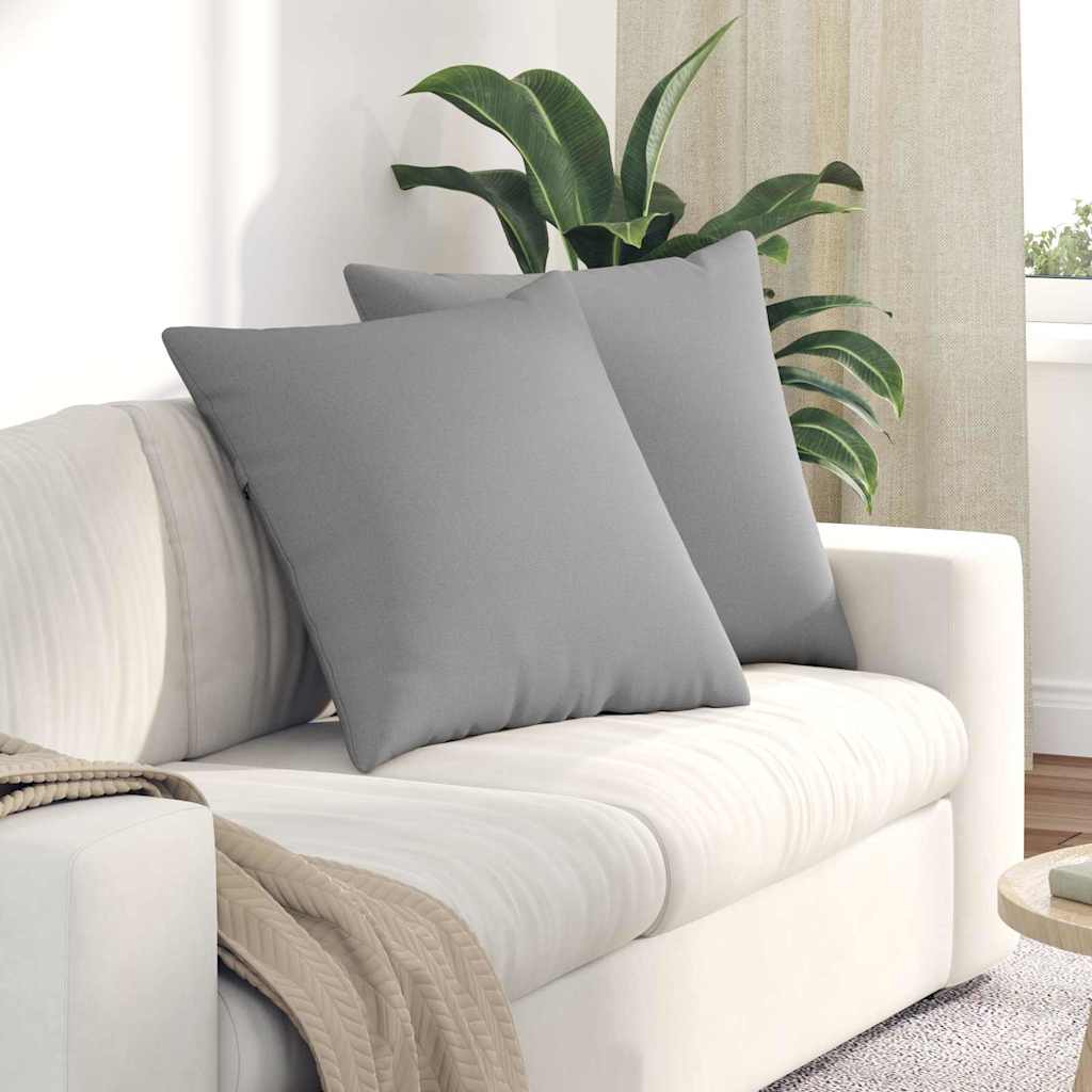 Sofakissen 2 pcs Hellgrau 50 x 30 cm Stoff