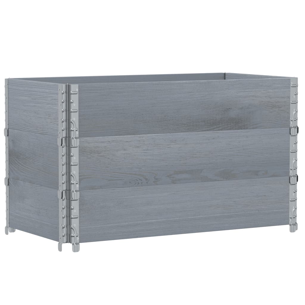 Pflanzkasten Grau 150x100 cm Massivholz Kiefer