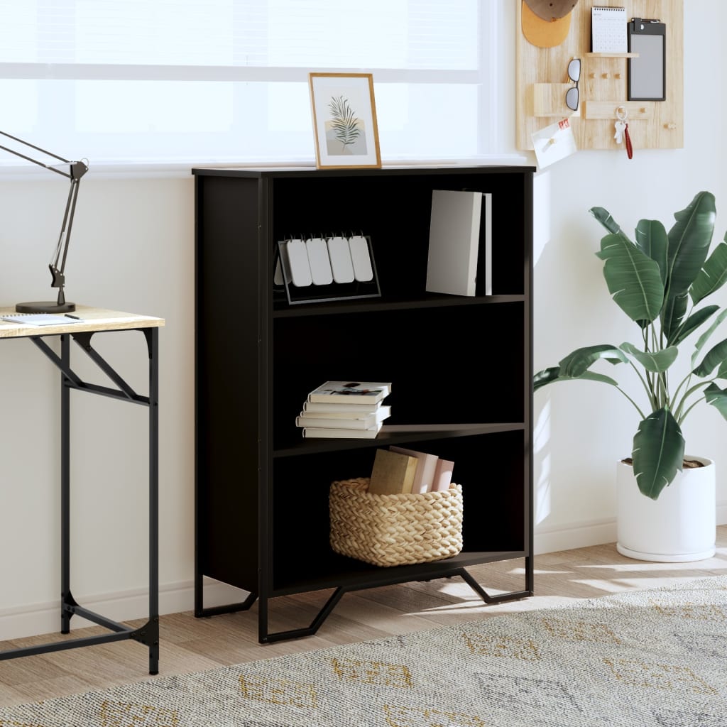 Bücherregal Schwarz 80x31x169 cm Holzwerkstoff