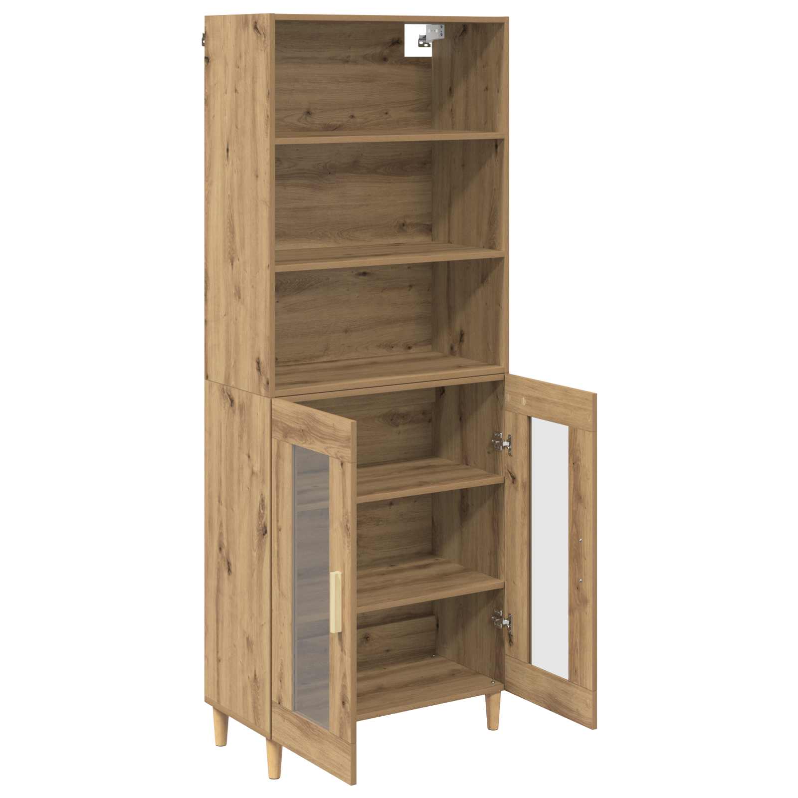 Highboard Altholz 69,5 x 32,5 x 180 cm Holzwerkstoff