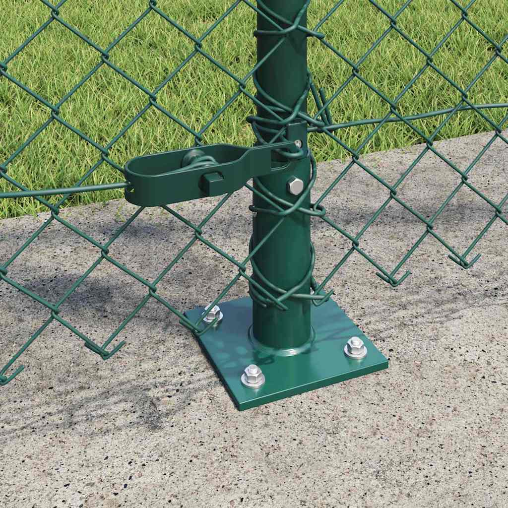 Outdoor Kettenglied-Zaun Erdfixierung 10 x 0,4 m Grün Netz