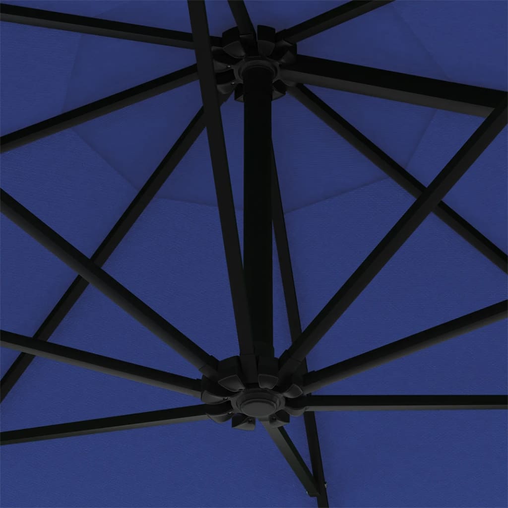 Sonnenschirm zur Wandmontage mit Metall-Mast 300 cm Sandweiß