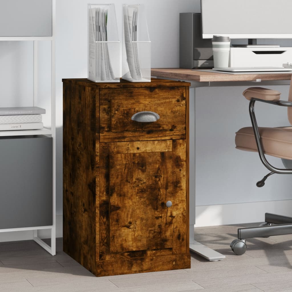 Beistellschrank mit Schublade Weiß 40x50x75 cm Holzwerkstoff
