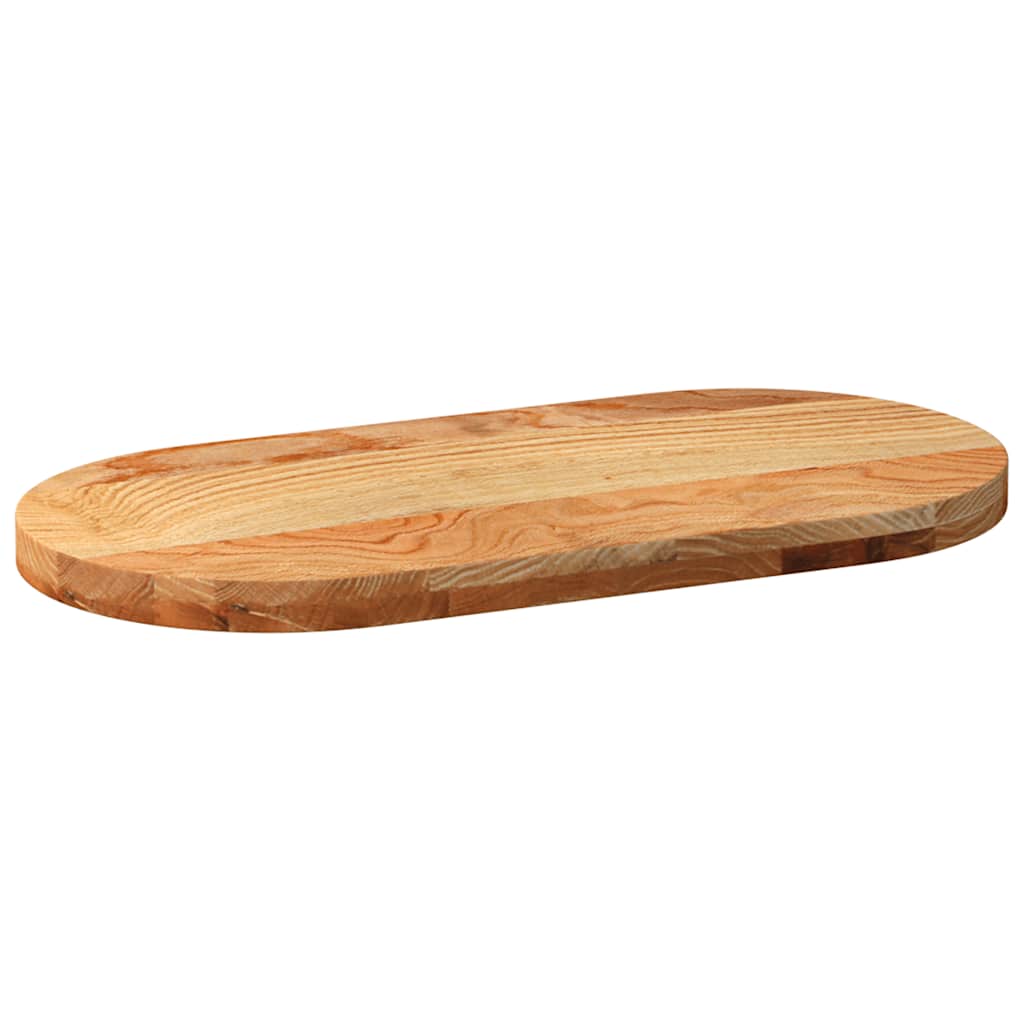 Tischplatte 80x40x2 cm Massivholz Eiche Oval
