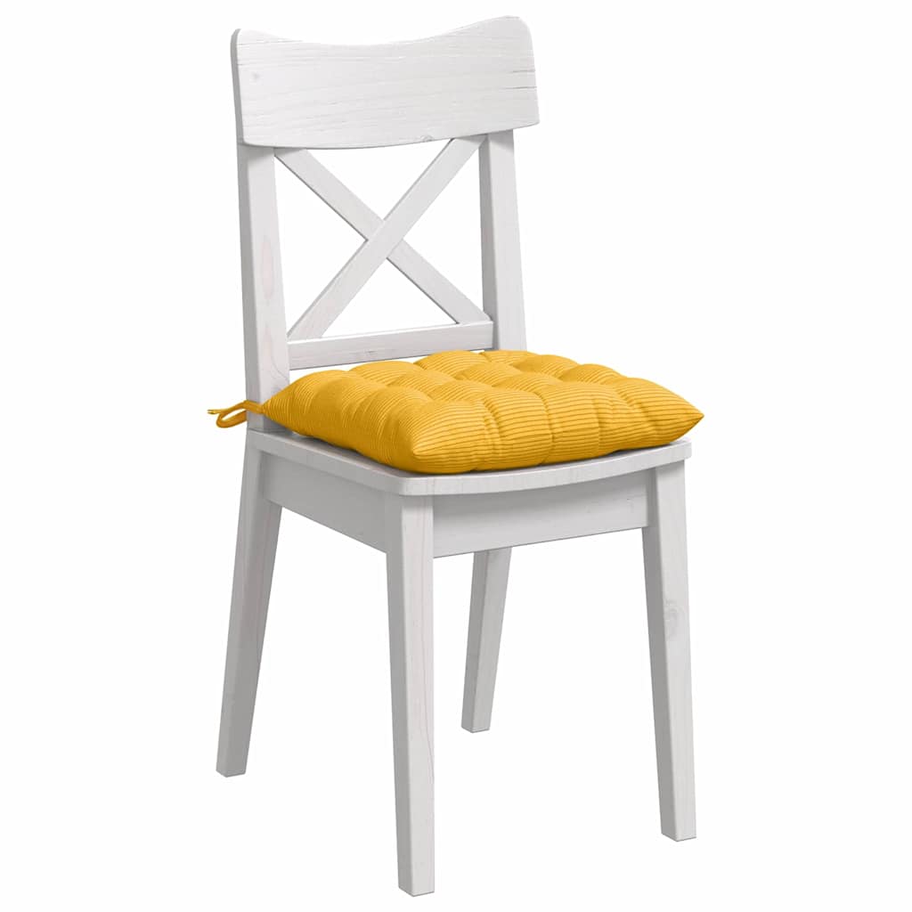 Sitzkissen 4 pcs Hellgrau 40 x 40 x 6 cm Cordstoff