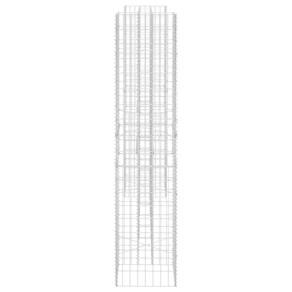H-förmiger Gabionen-Pflanzkorb Stahldraht 260x40x40 cm