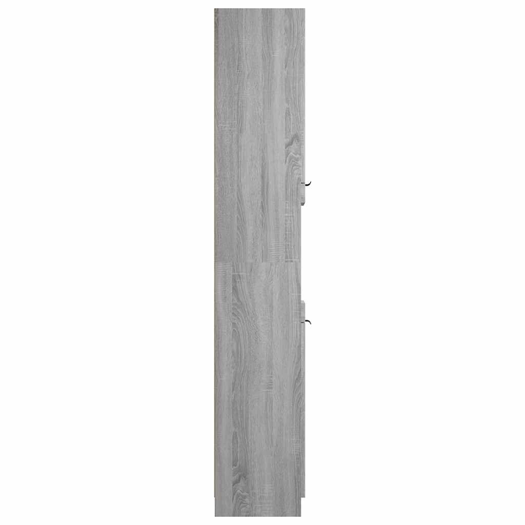 Badschrank Weiß 32x34x188,5 cm Holzwerkstoff