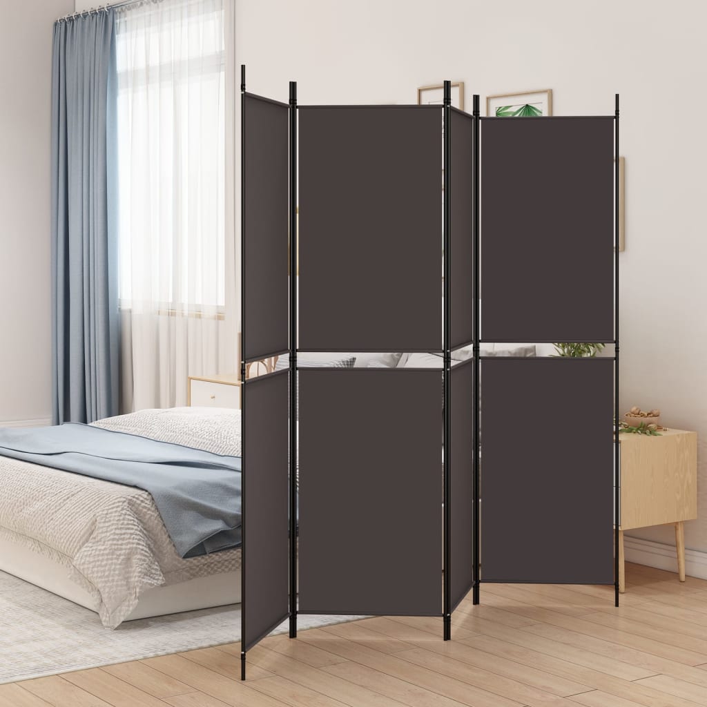 3-teiliger Raumteiler Beige 150 x 180 cm Stoff