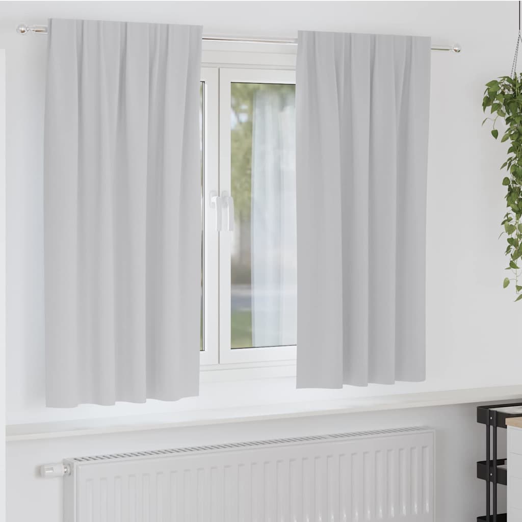 Verdunkelungs-Vorhänge mit Ringen 2 pcs Beige 140 x 140 cm