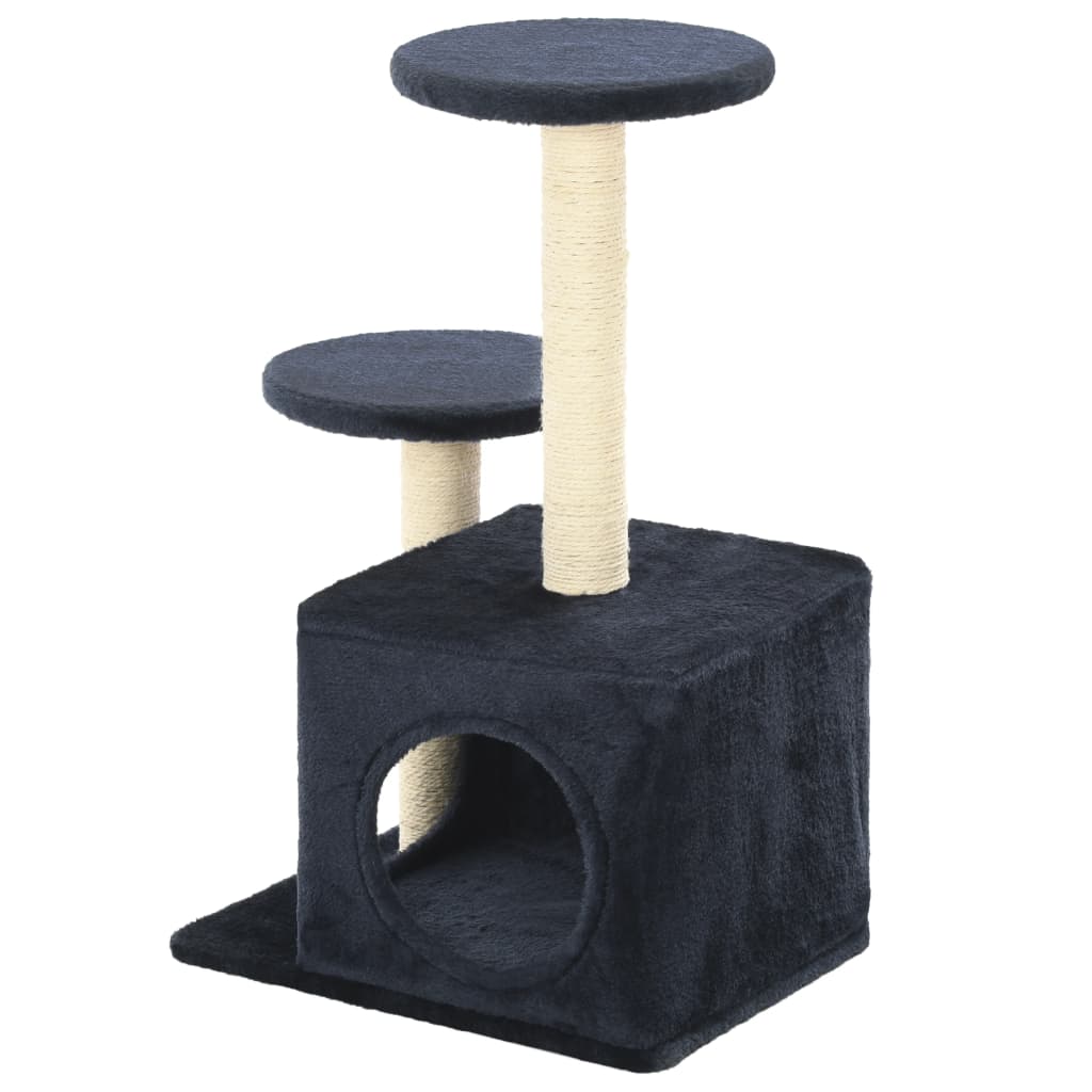 Katzenbaum mit Sisal-Kratzsäulen 60 cm Grau