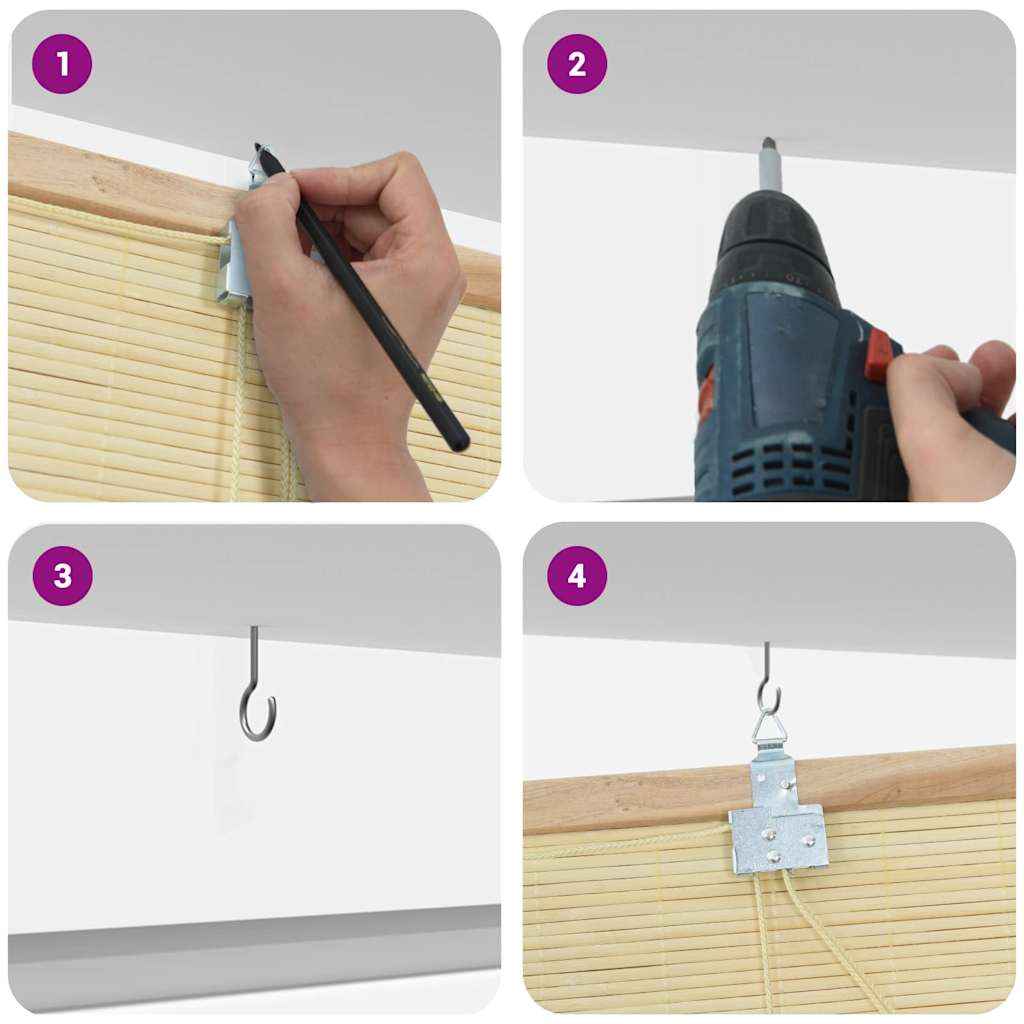 Rollo Braun 60 x 160 cm Bambus