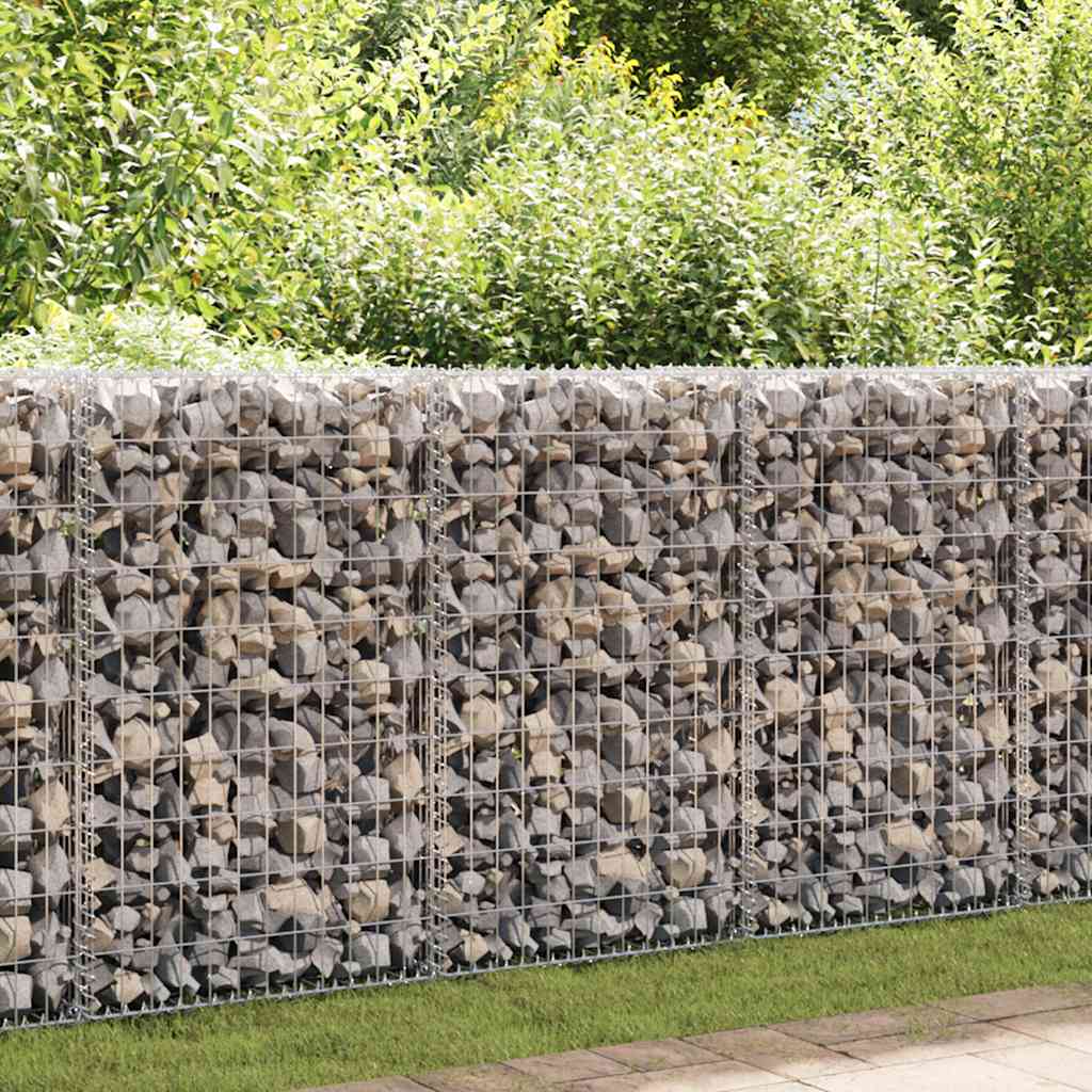 Steinkorb Gabione mit Deckeln Verzinkter Draht 100×30×30 cm