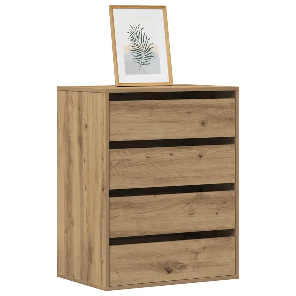 Schubladenschrank Schwarz Eichen-Optik 41 x 40 x 58 cm