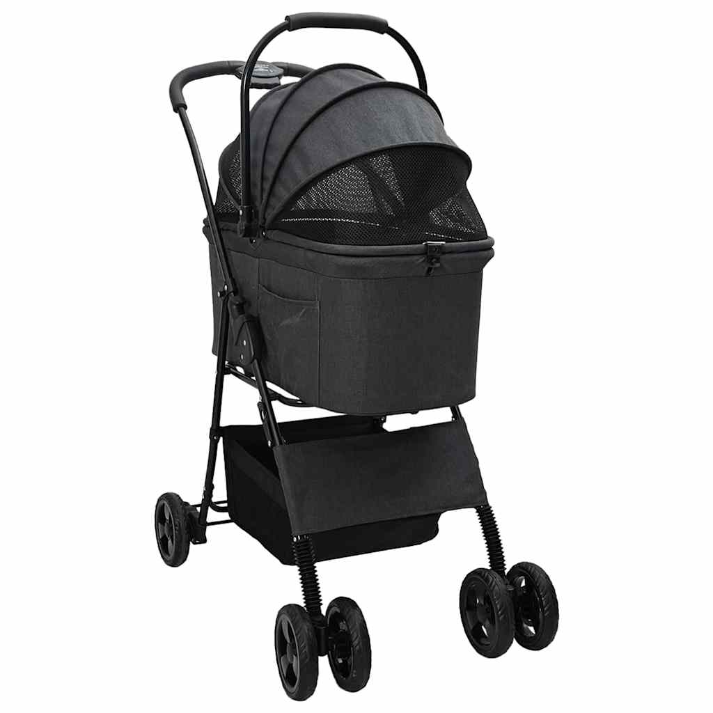 Faltbarer Haustierwagen Rosa 81 x 47 x 99 cm Polyester