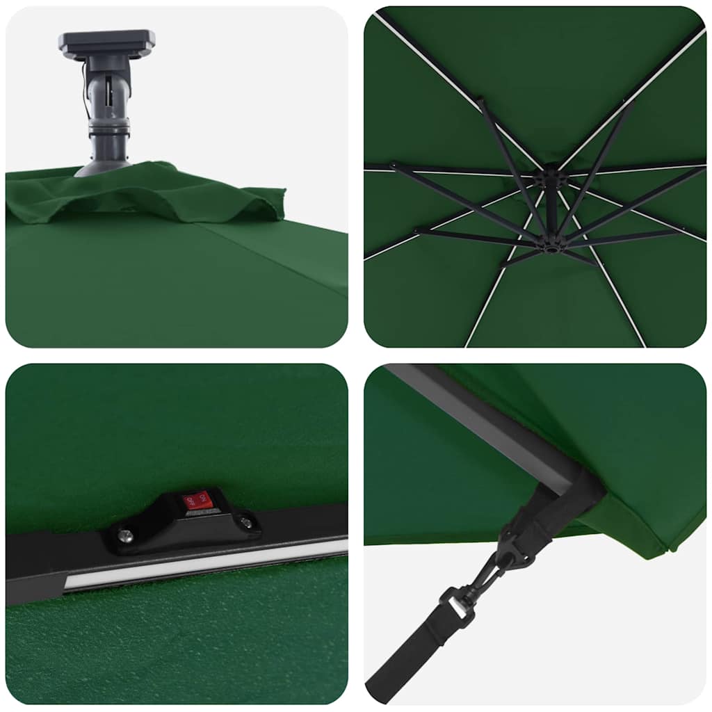 Sonnenschirm Sand 294 x 294 x 248 cm Polyester und Aluminium