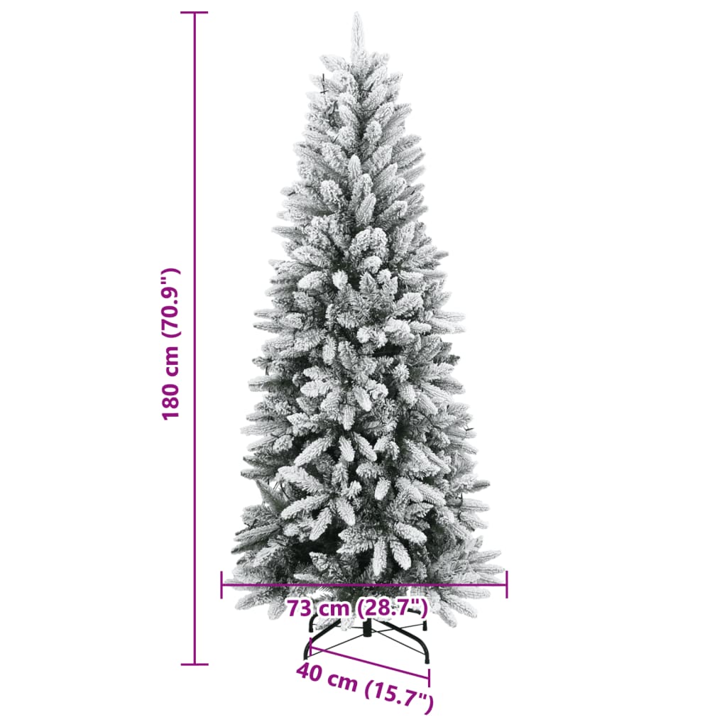 Künstlicher Weihnachtsbaum mit 150 LEDs mit Ständer Weiß 120 cm