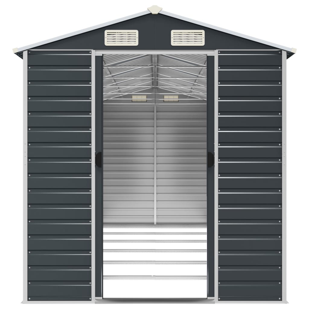 Gerätehaus Grün 191x130x198 cm Verzinkter Stahl