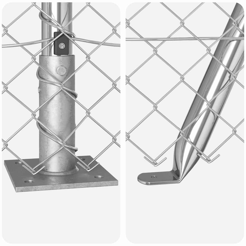 Outdoor Kettenglied-Zaun Erdfixierung 10 x 0,4 m Grün Netz