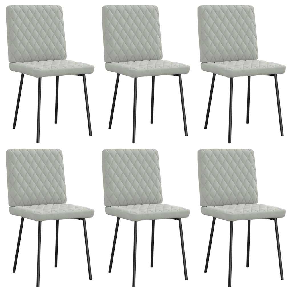 Esszimmerstühle 4 Stk. Creme Samt