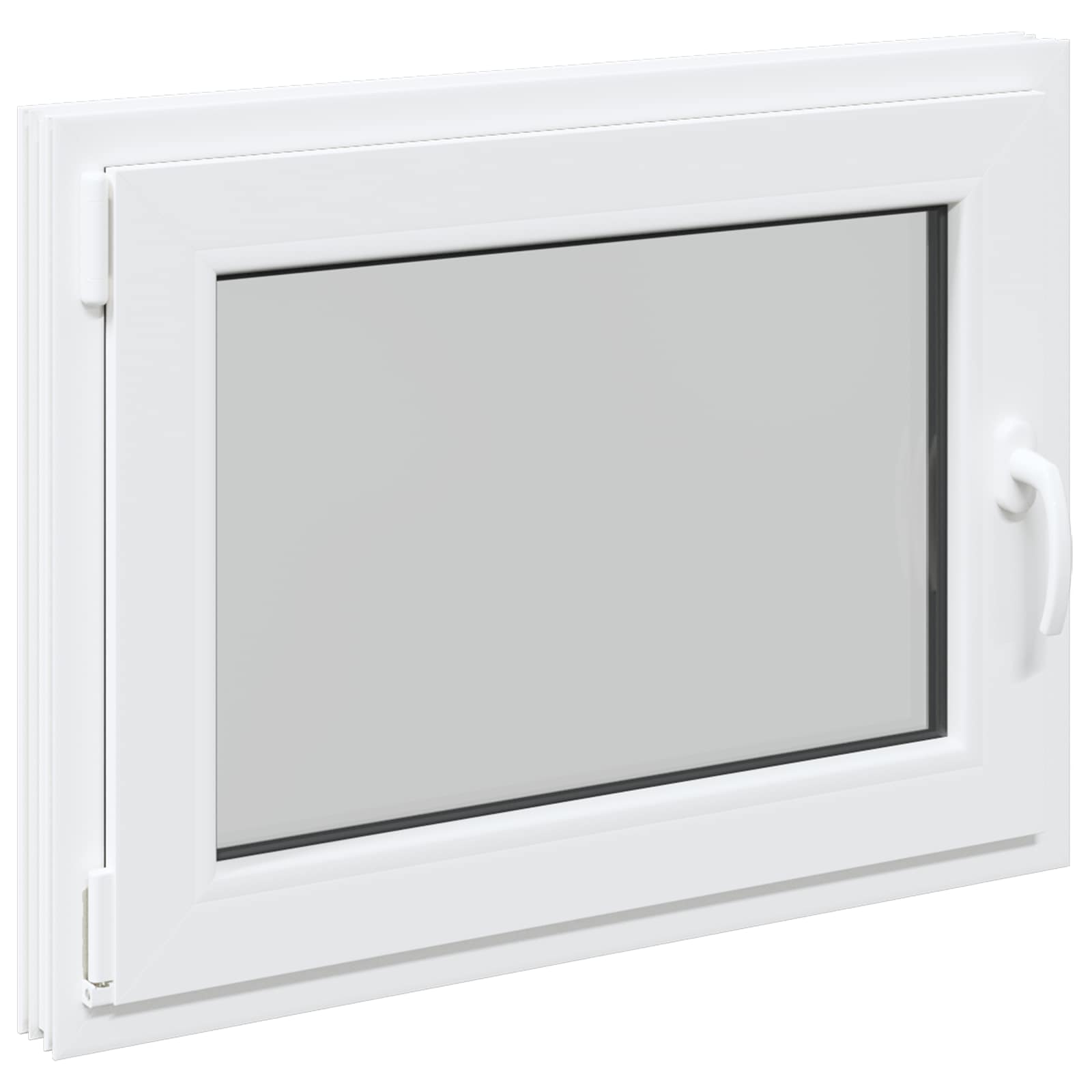 Kellerfenster RISOR 50 x 50 cm PVC und Glas Weiß