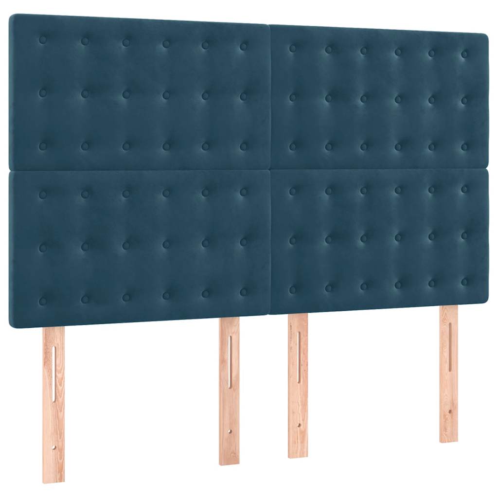 Kopfteil Hellgrau 80x5x118/128 cm Samt