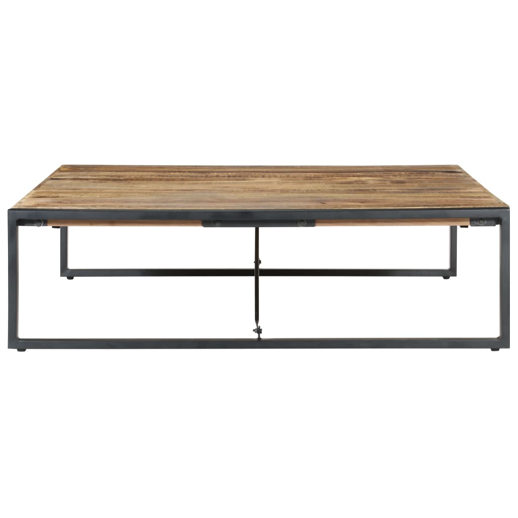 Couchtisch 140x140x40 cm Raues Mangoholz