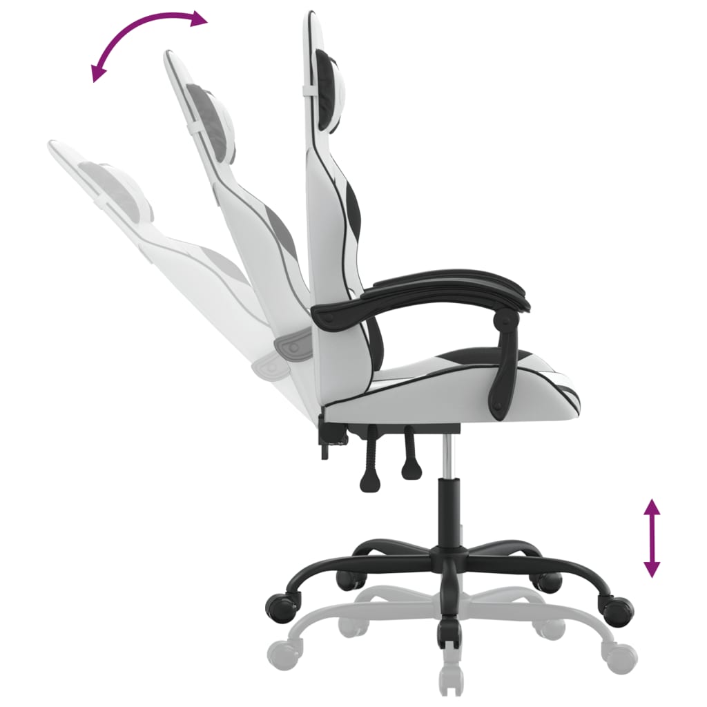 Gaming-Stuhl Drehbar Schwarz und Grün Kunstleder
