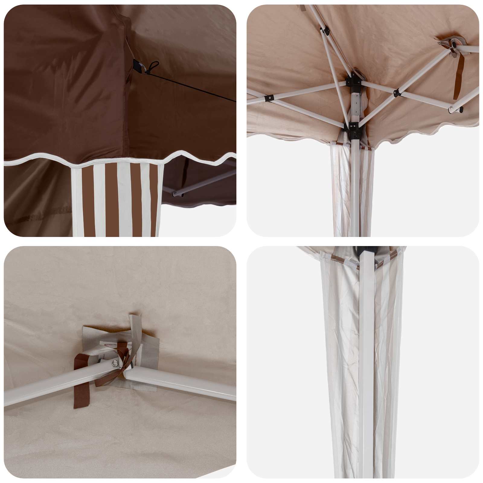 Pop-up Partyzelt 575 x 290 x 245 cm Creme