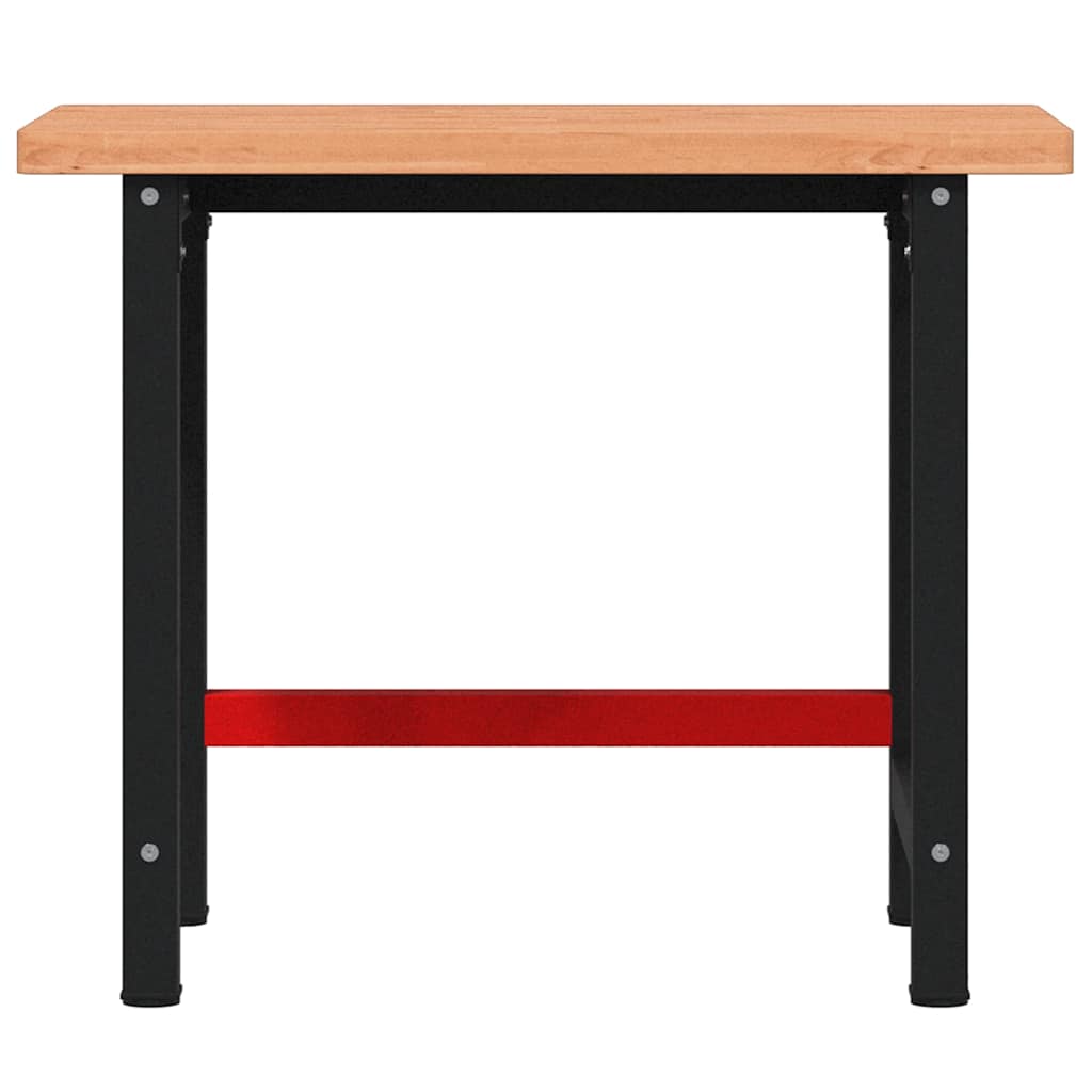 Werkbank 100x60x81,5 cm Massivholz Buche Rechteckig