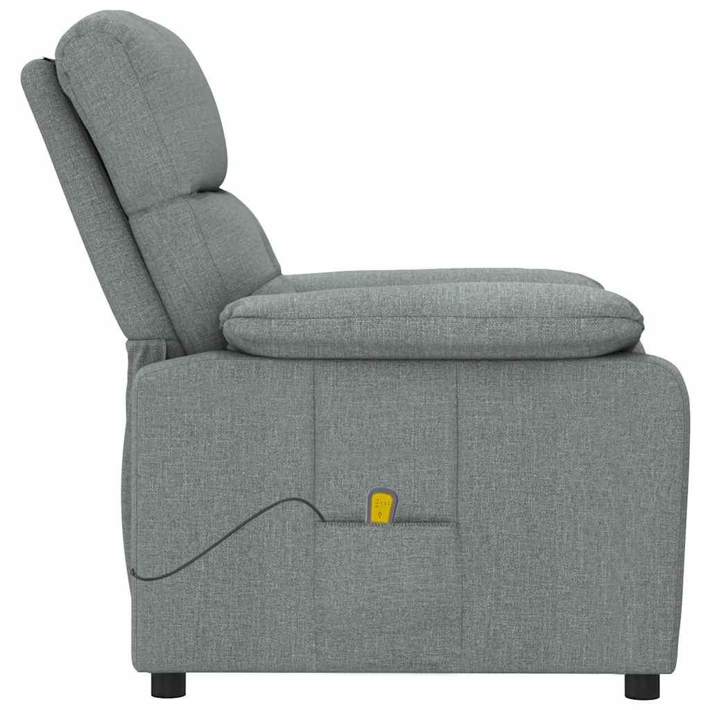 Massagesessel Hellgrau Stoff