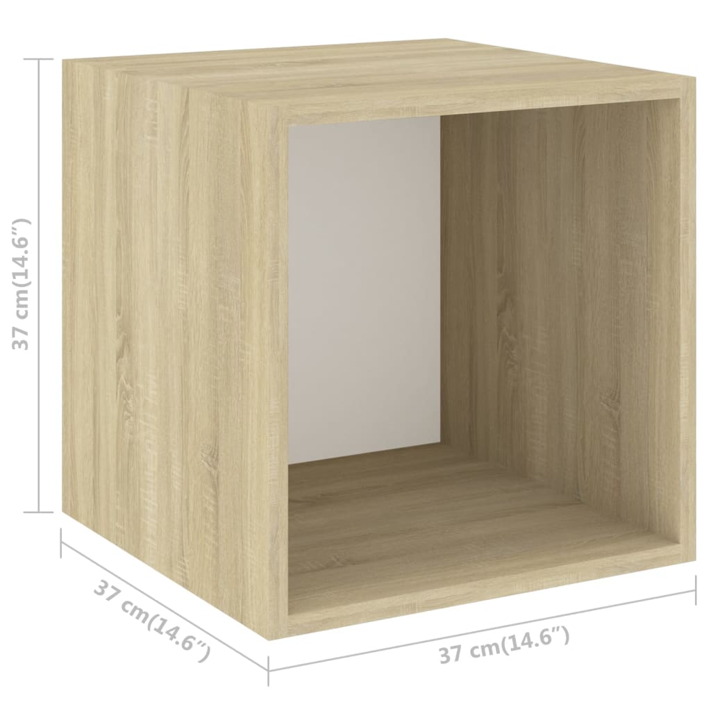 Wandschränke 2 Stk. Weiß 37x37x37 cm Holzwerkstoff