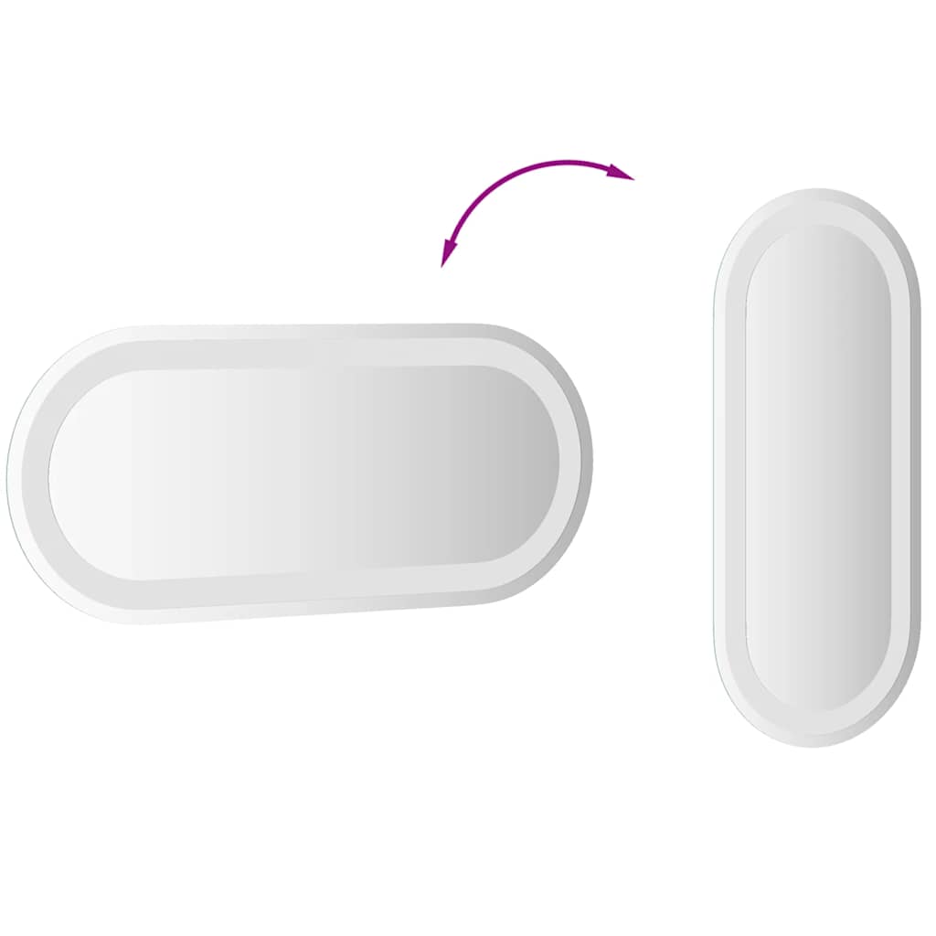 LED-Badspiegel 40x15 cm Oval