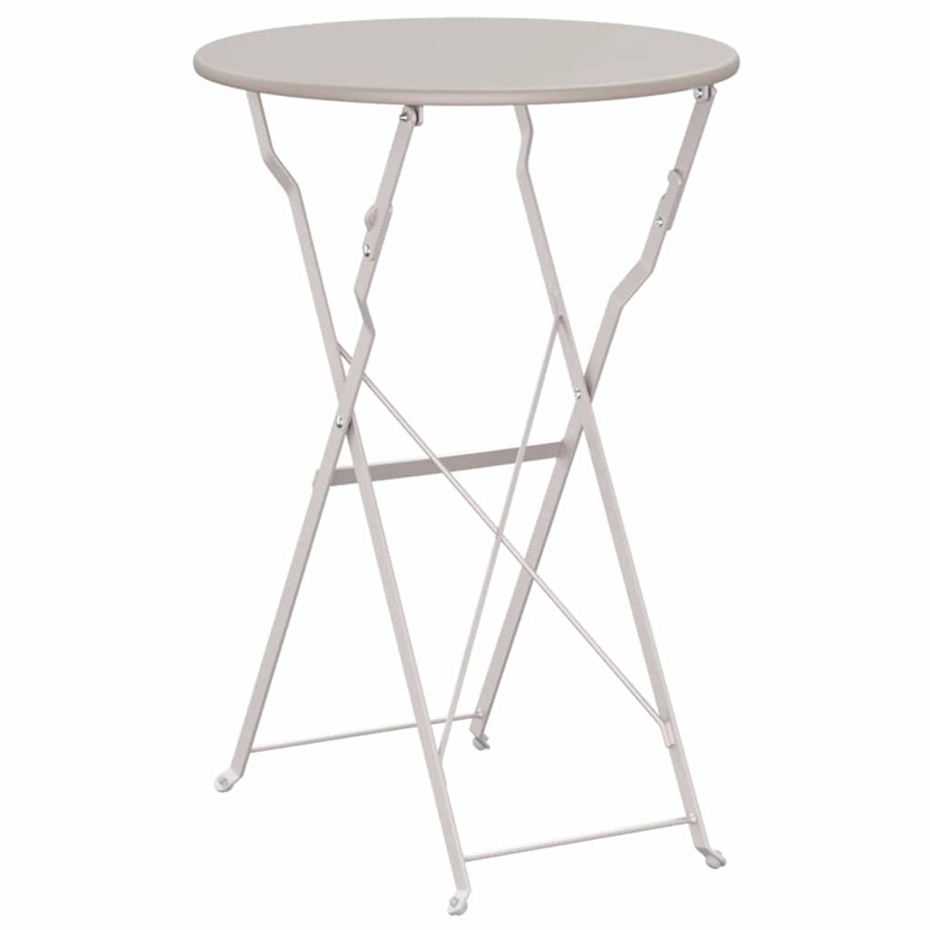 Bistrotisch Weiß Ø 50 x 71 cm Pulverbeschichteter Stahl