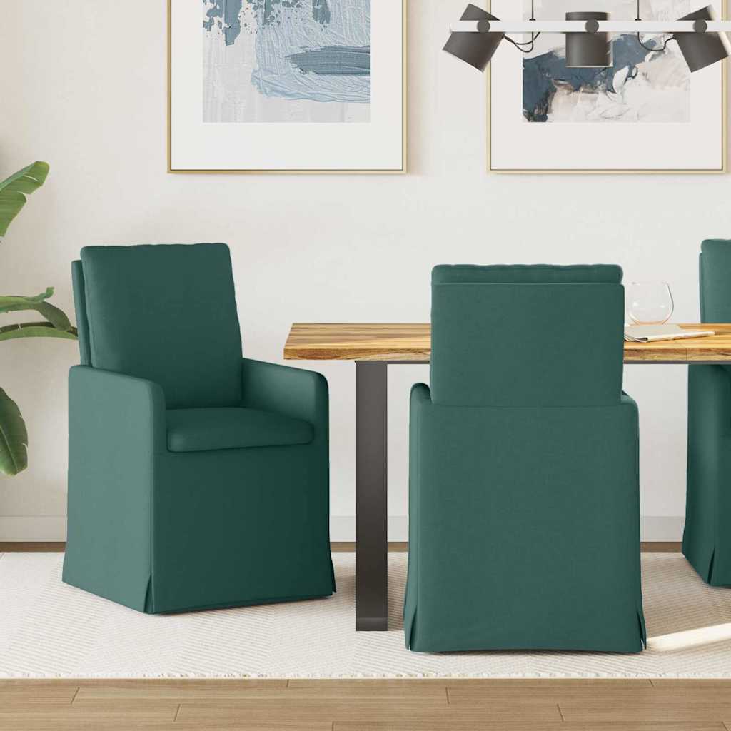 Esszimmerstühle 2 pcs Hellgrau 57 x 67 x 98 cm Stoff