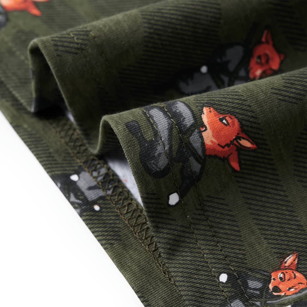 Kinderpyjama mit Langen Ärmeln Khaki 92