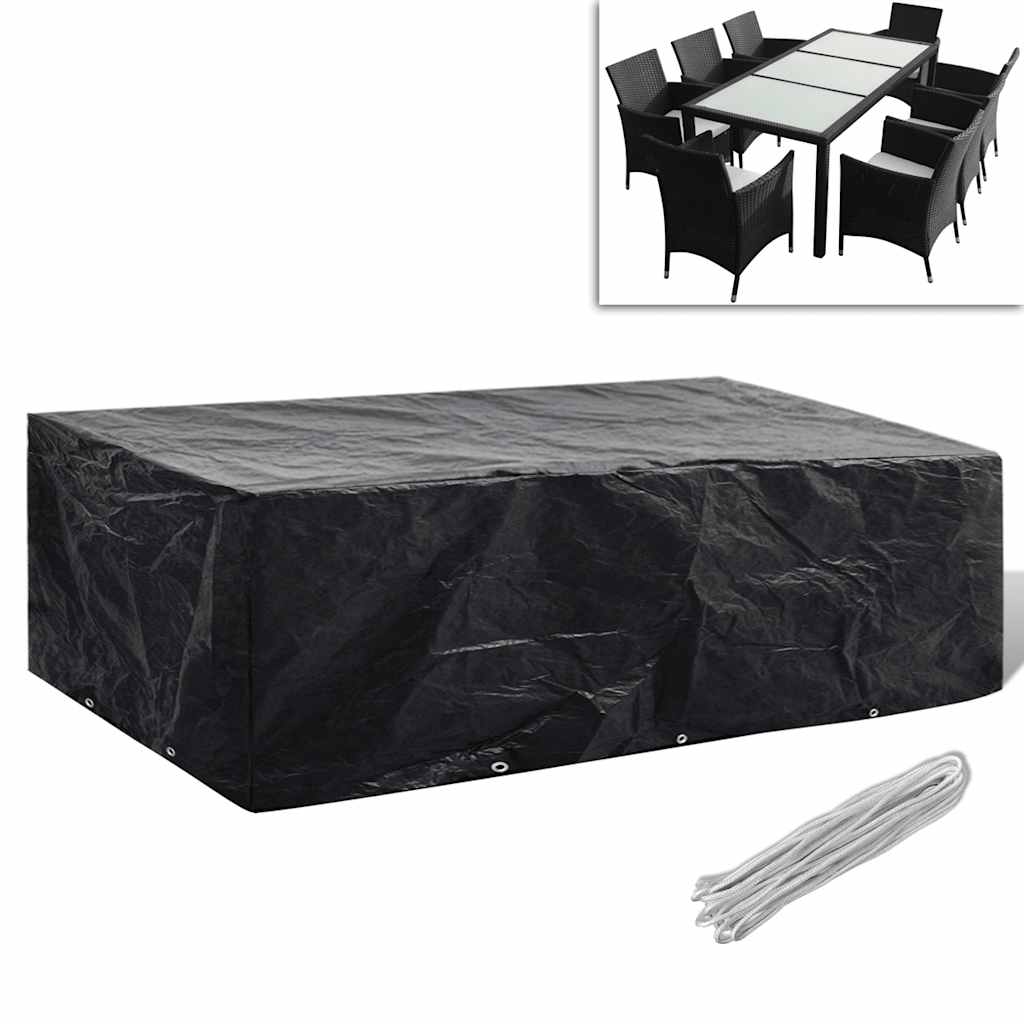 Gartenmöbel-Abdeckungen 2 Stk. 8 Ösen 242x162x100 cm