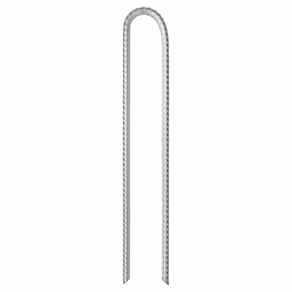 Zeltheringe 6 Stk. U-Form 30 cm Ø7 mm Verzinkter Stahl