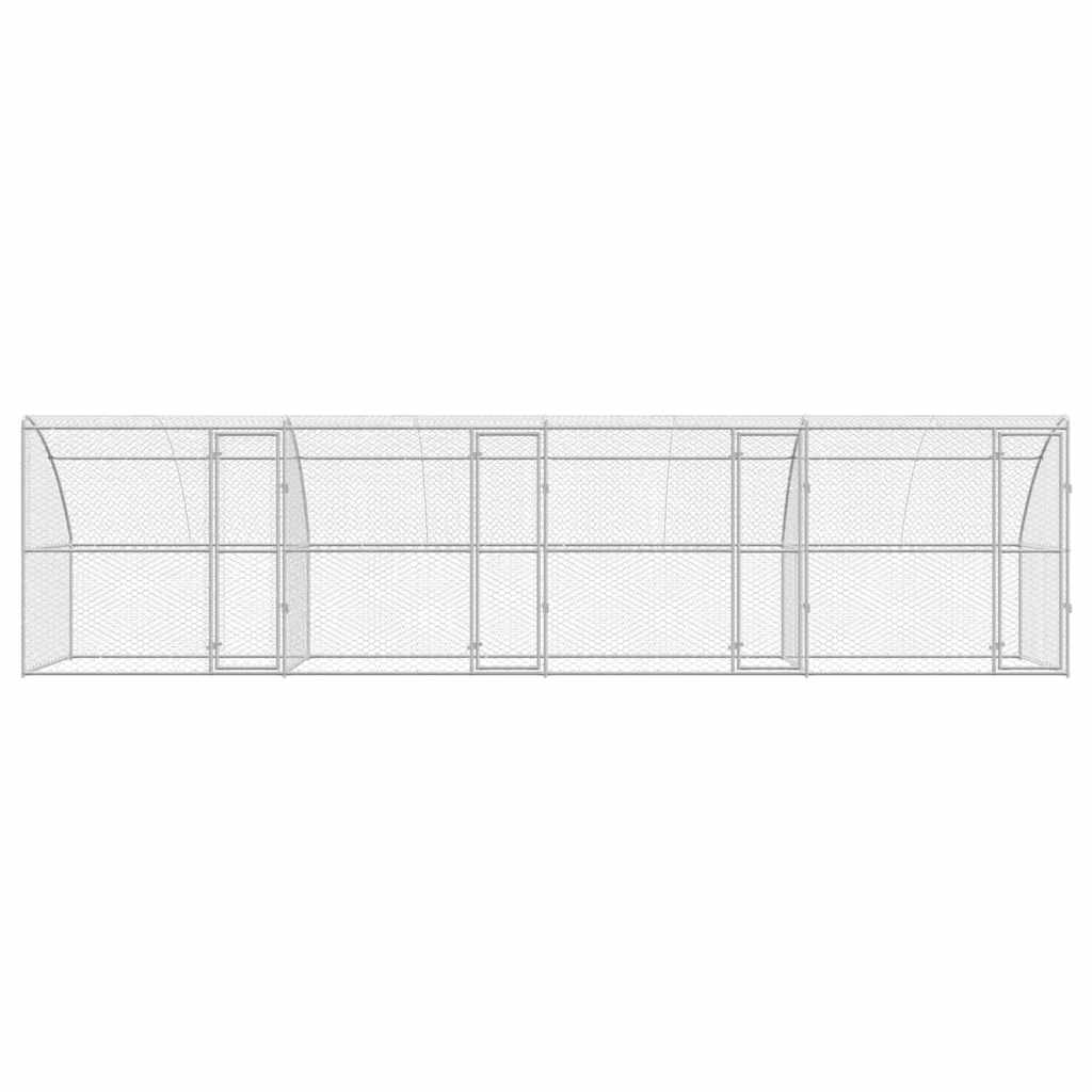Hundekäfig 2 pcs Silber 4 x 2 x 2 m Verzinkter Stahl