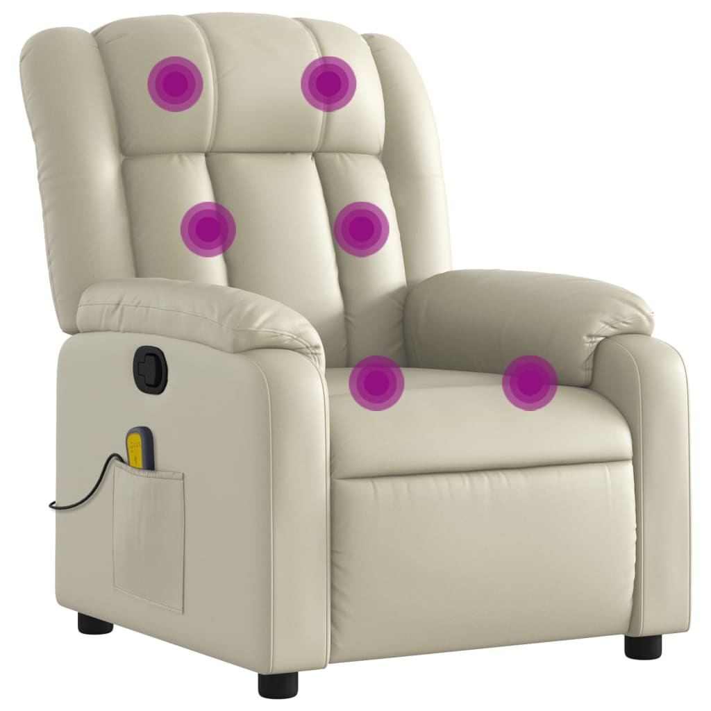 Massage-Relaxsessel, Kunstleder, Schwarz