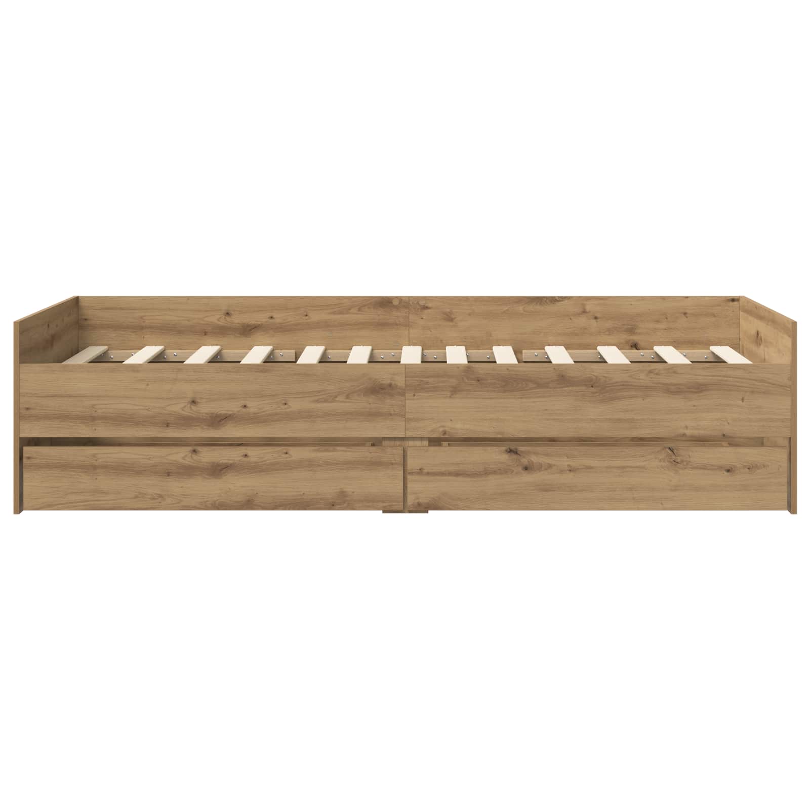 Bett mit Schubladen Braun Eiche-Optik 75x190 cm