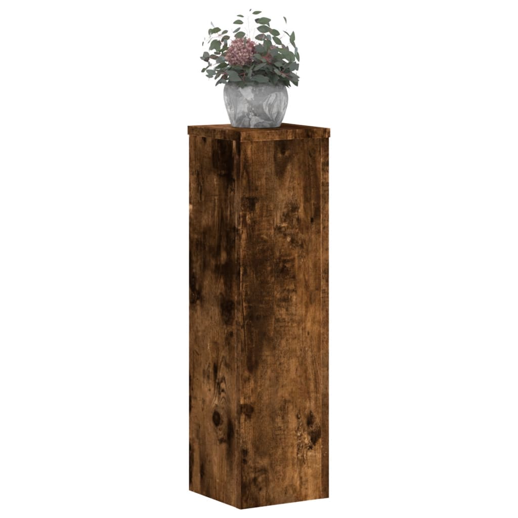 Pflanzenständer 2 Stk. Weiß 33x33x100 cm Holzwerkstoff
