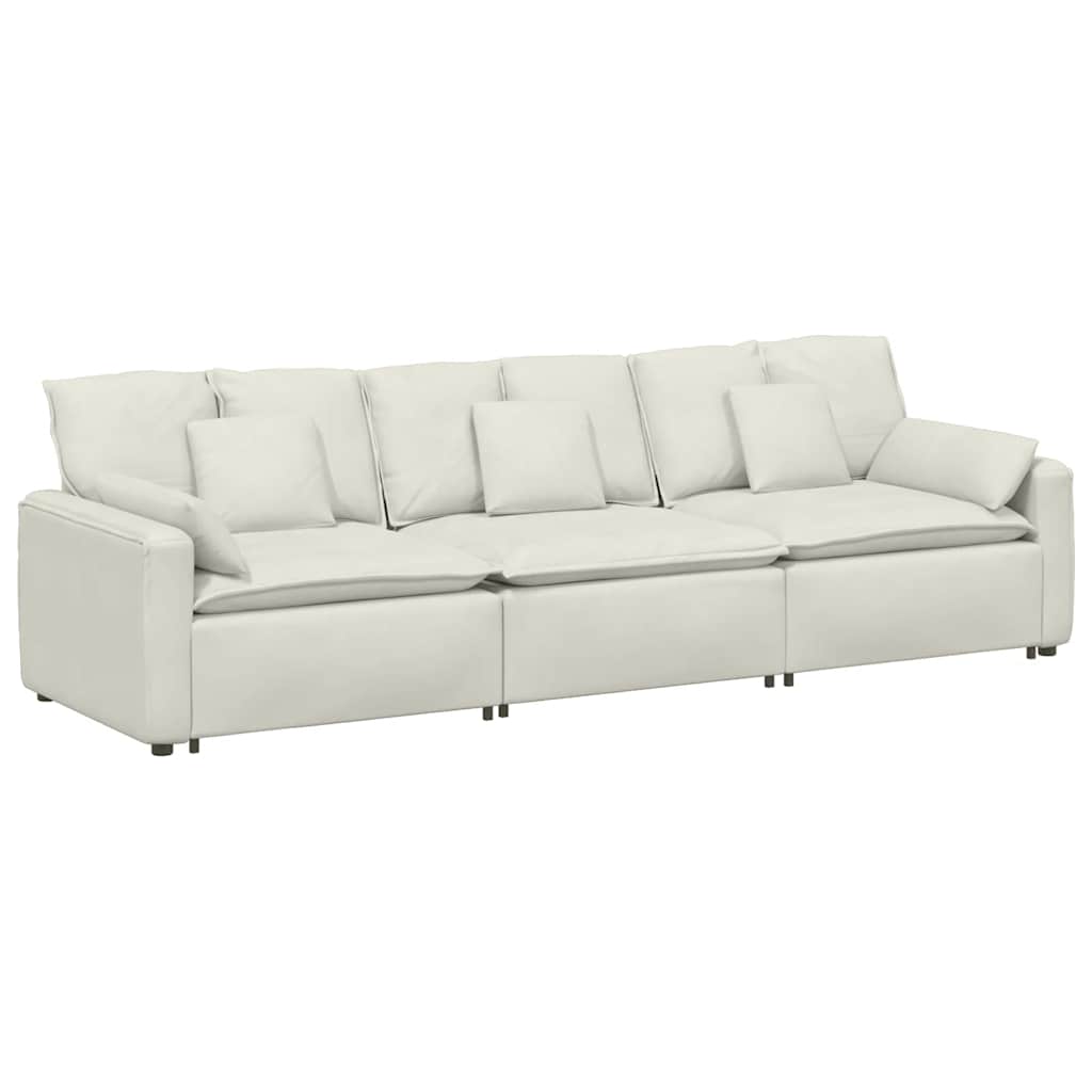 Modulares Sofa mit Kissen Blau