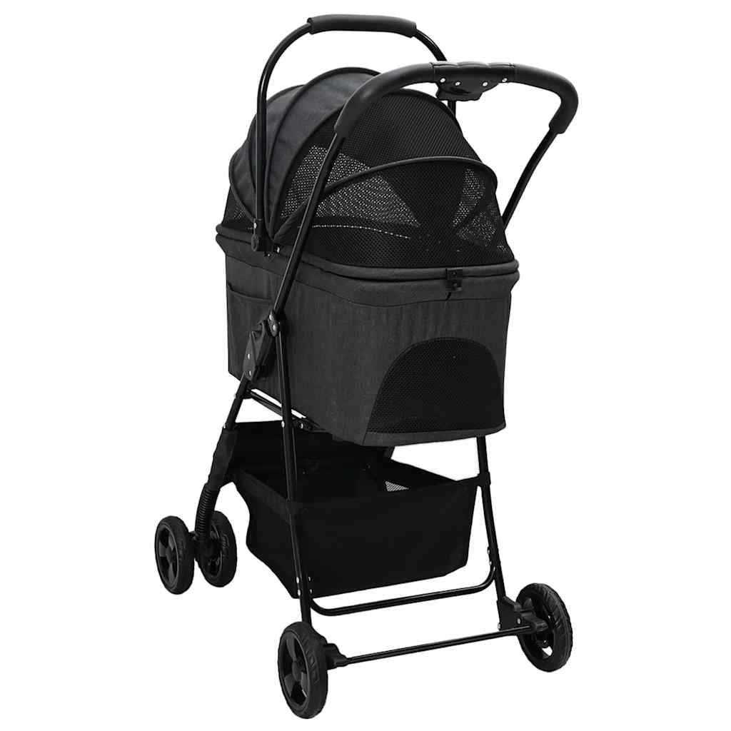 Faltbarer Haustierwagen Rosa 81 x 47 x 99 cm Polyester