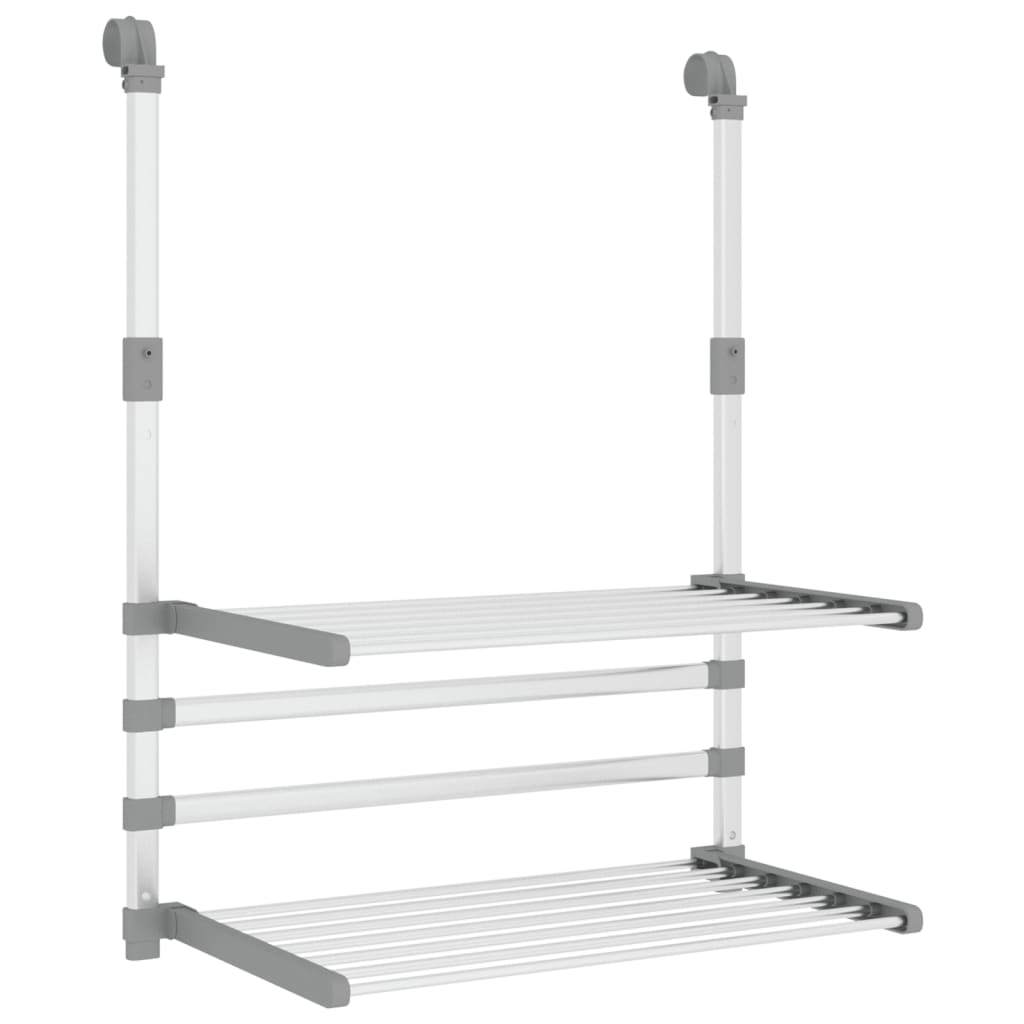 Wäschetrockner für Balkon 89x25x(60-95) cm Aluminium