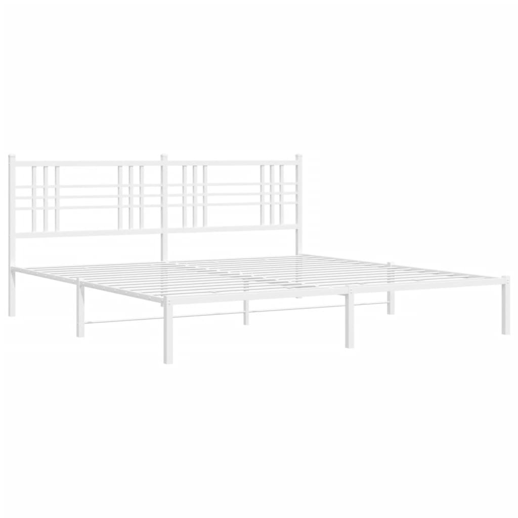 Bettgestell mit Kopf- und Fußteil Metall Schwarz 90x200 cm