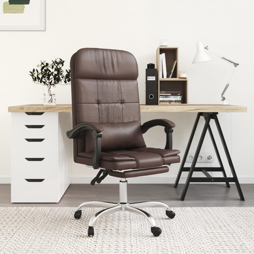Bürostuhl mit Massagefunktion Schwarz Kunstleder